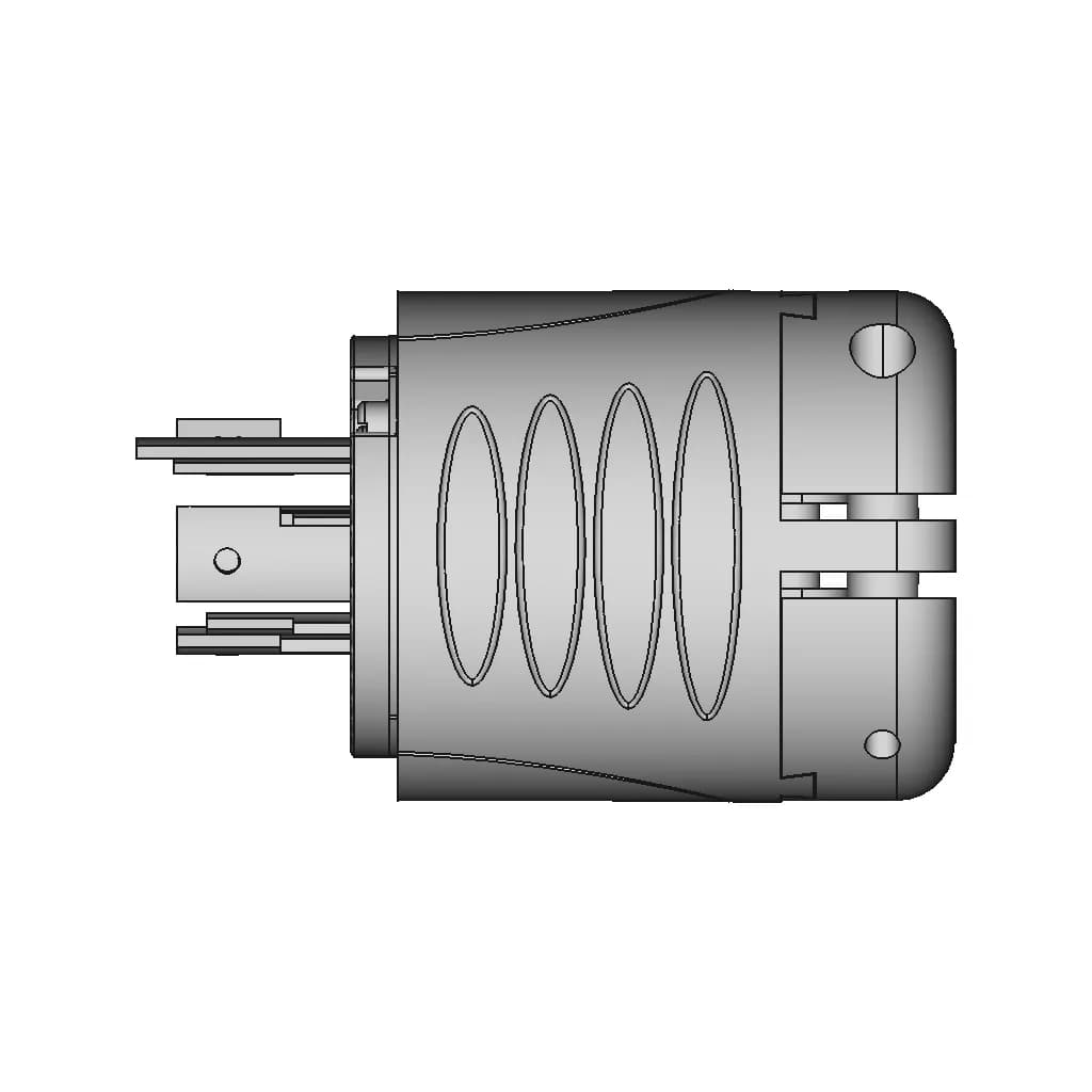 Nema L15 20 Twist Lock Plug 1 | CAD Model for Energy Systems_0_90_degree_snapshot