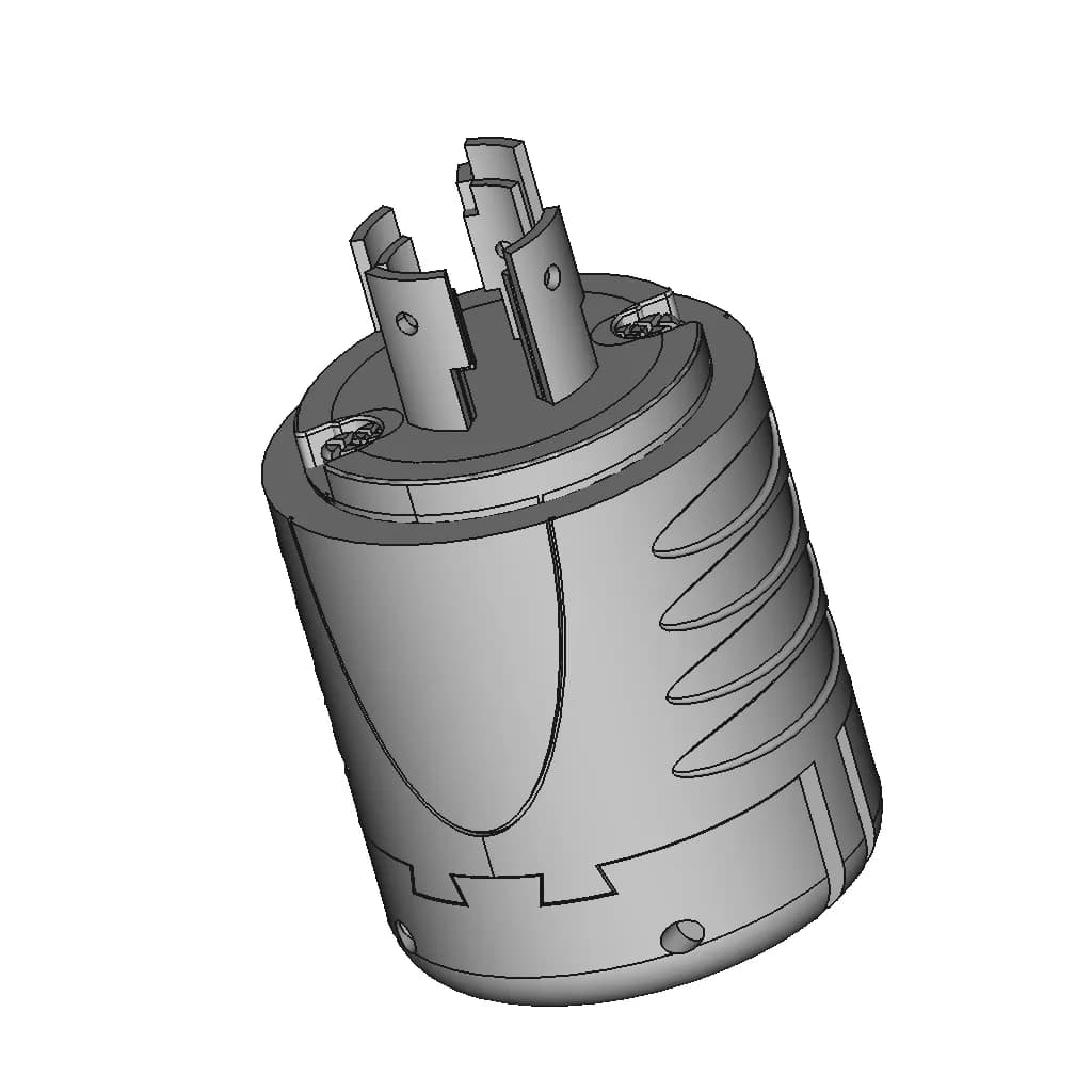 Nema L15 20 Twist Lock Plug 1 | CAD Model for Energy Systems_60_30_degree_snapshot
