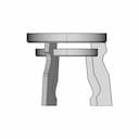 Small Antique Wooden Stool 1 | Industrial CAD Design_0_0_degree_snapshot
