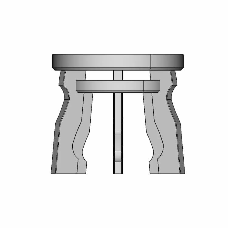 Small Antique Wooden Stool 1 | Industrial CAD Design