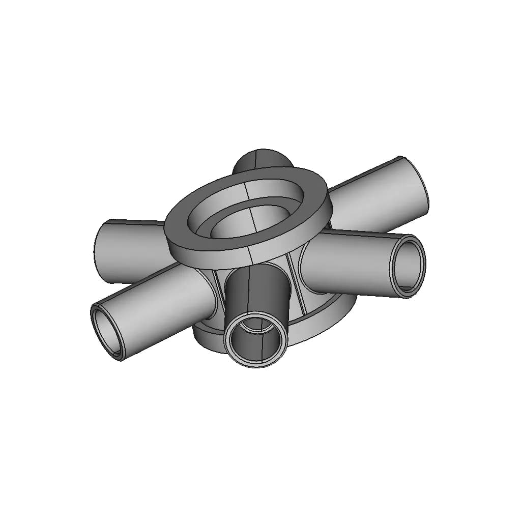 Pipe Fitting Idea 1 | Industrial CAD Design_60_30_degree_snapshot
