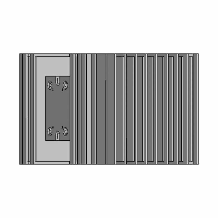 Solid State Relay 40A With Heatsink Novus 1 | Industrial CAD Design