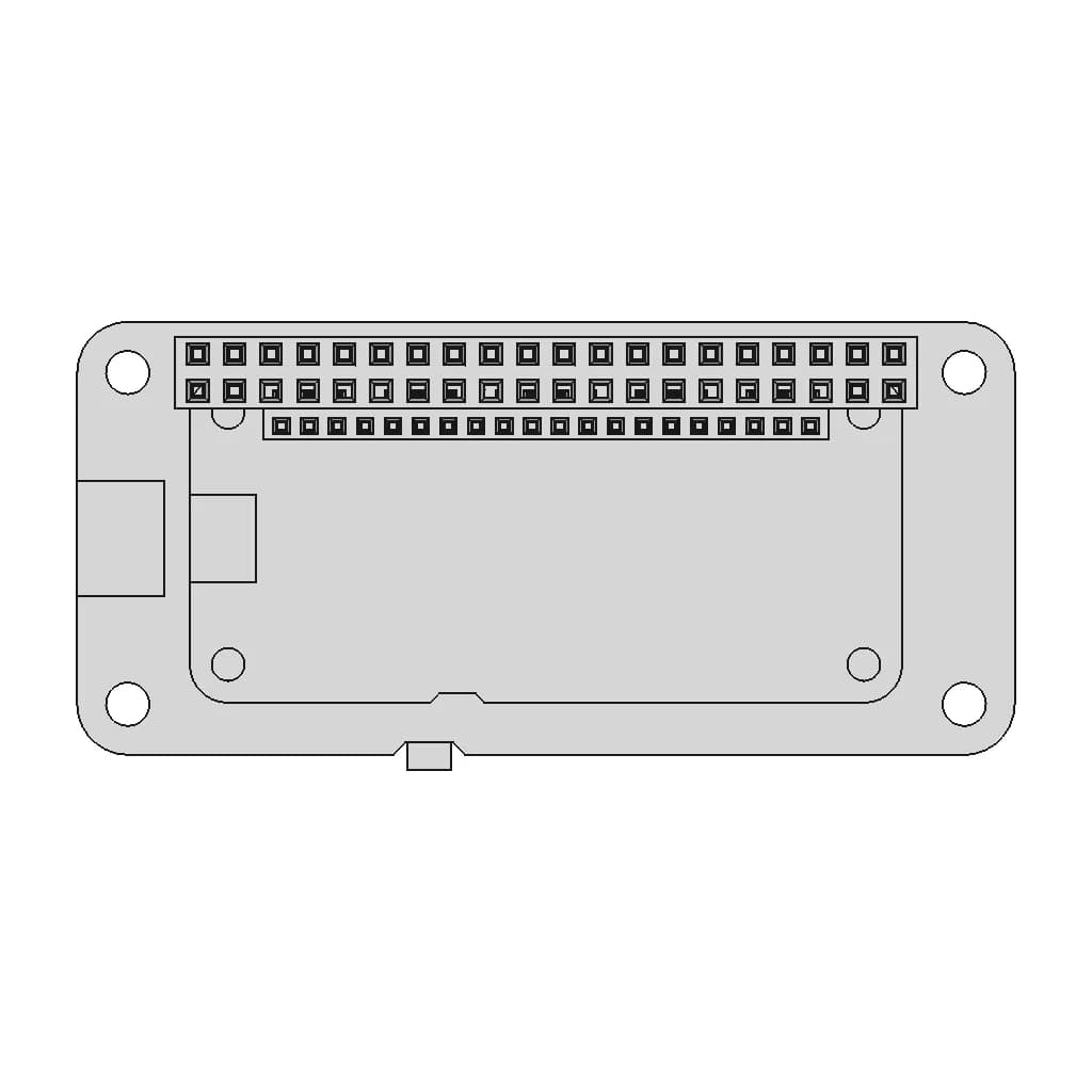Dfrobot0528 Ups Hat For Raspberry Pi Zero 1 | CAD Model for Energy Systems_90_0_degree_snapshot