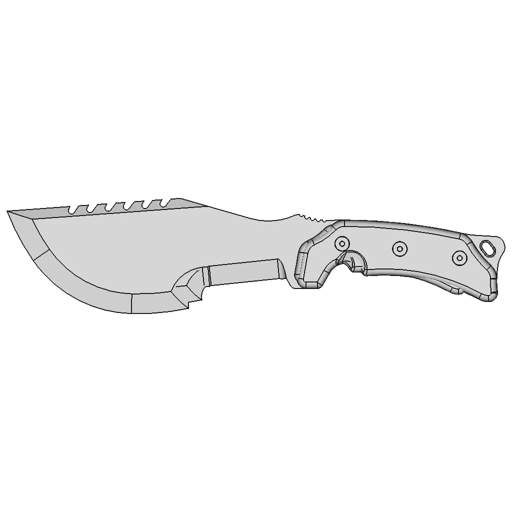 K25X Tactical Combat Knife 1 | Industrial CAD Design_0_0_degree_snapshot