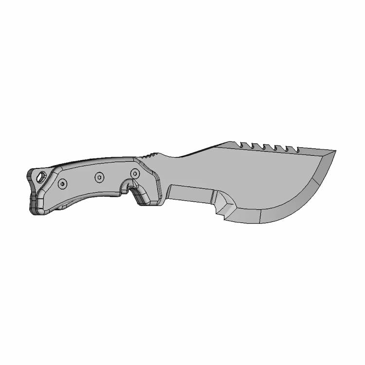 K25X Tactical Combat Knife 1 | Industrial CAD Design