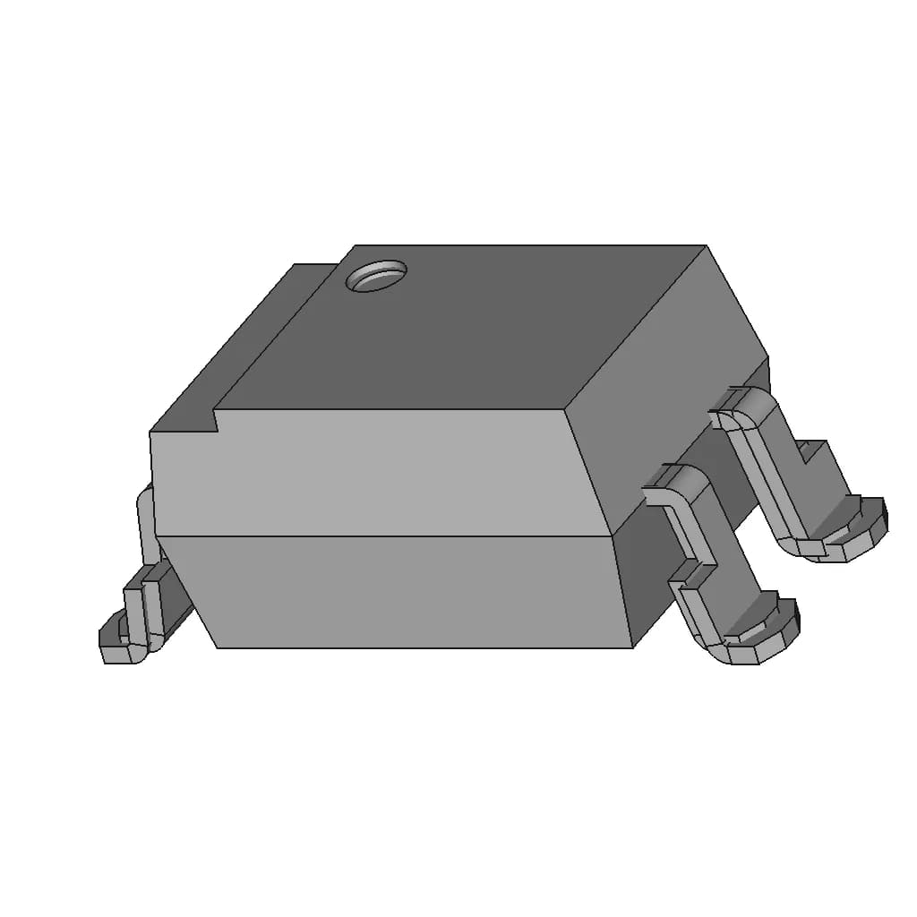 Smt Wide Gullwing Lead Form 1 | CAD Model for Energy Systems_60_30_degree_snapshot