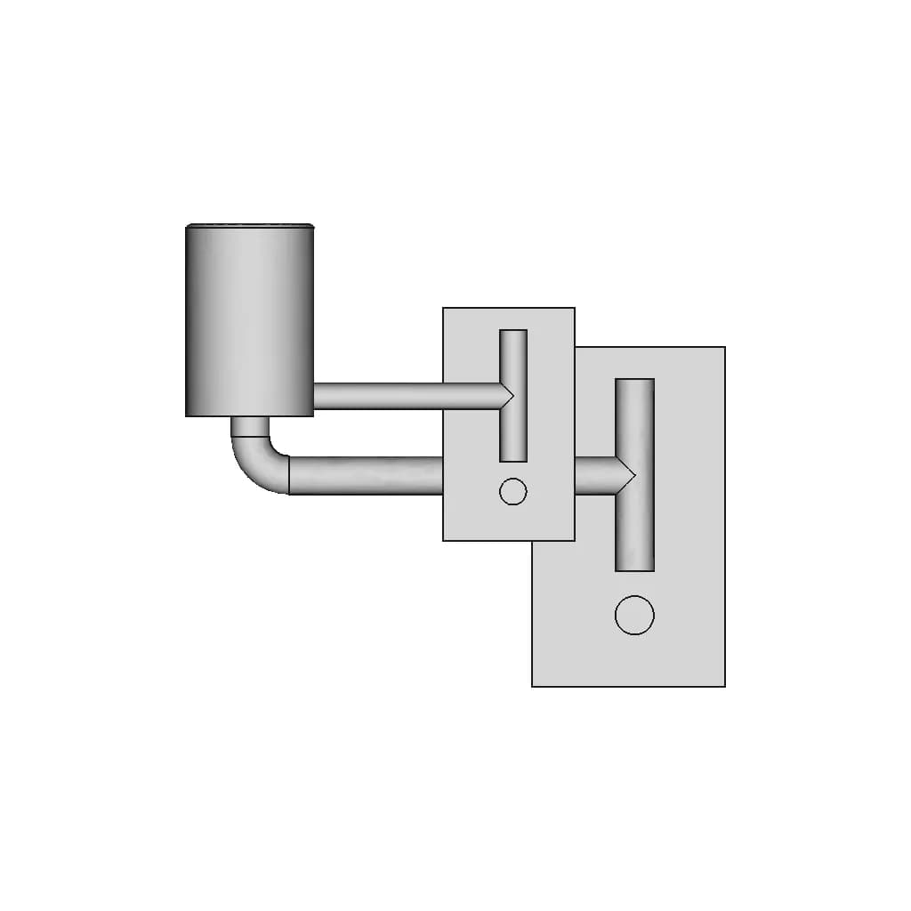 Extended Wall Lamp 1 | CAD Model for Energy Systems_0_0_degree_snapshot