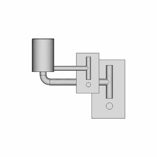 Extended Wall Lamp 1 | CAD Model for Energy Systems