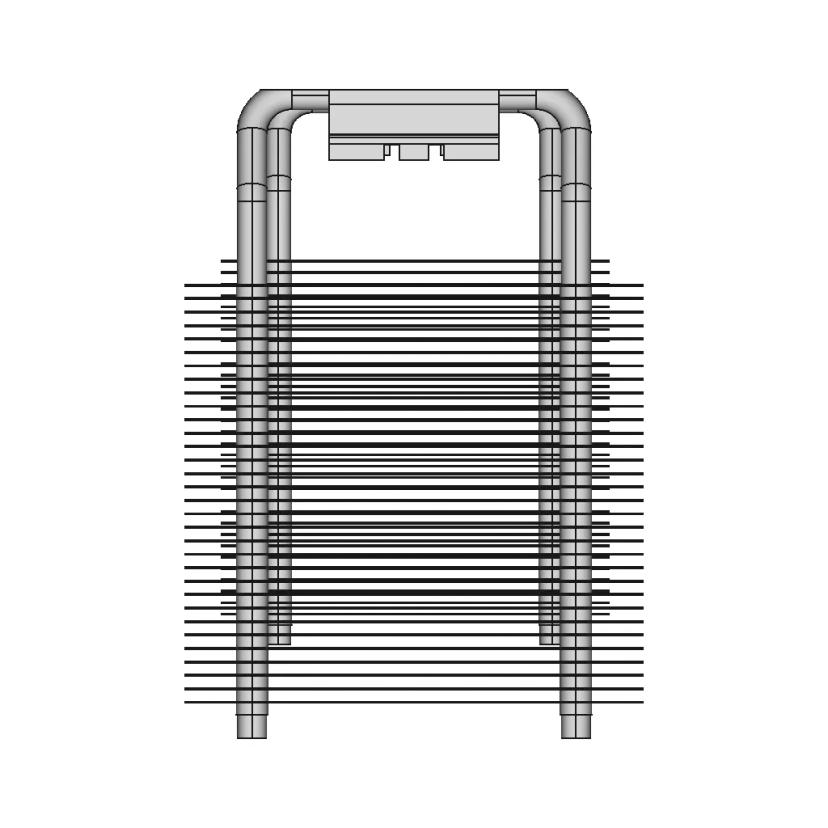 Two Copper Tube Radiators 1 | CAD Model for Energy Systems
