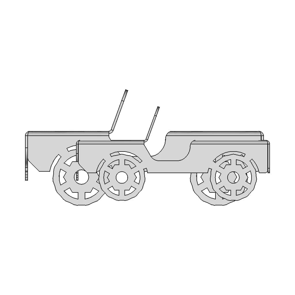 Sheetmetal Jeep As A Penstand 1 | Industrial CAD Design_0_270_degree_snapshot