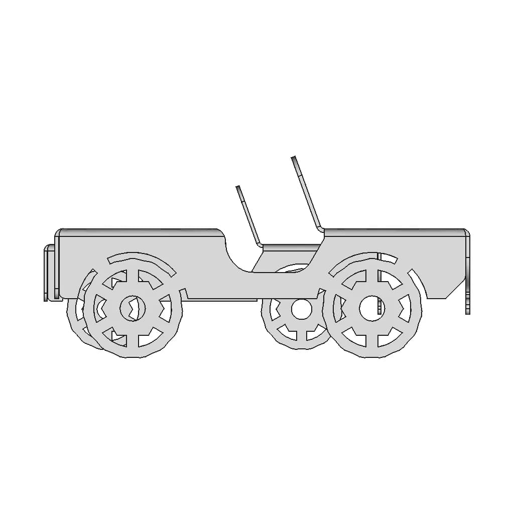 Sheetmetal Jeep As A Penstand 1 | Industrial CAD Design_0_90_degree_snapshot