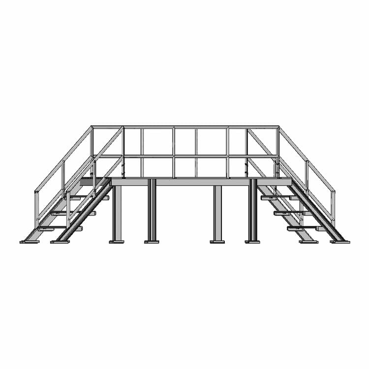 Steel Stair 45 | Industrial CAD Design