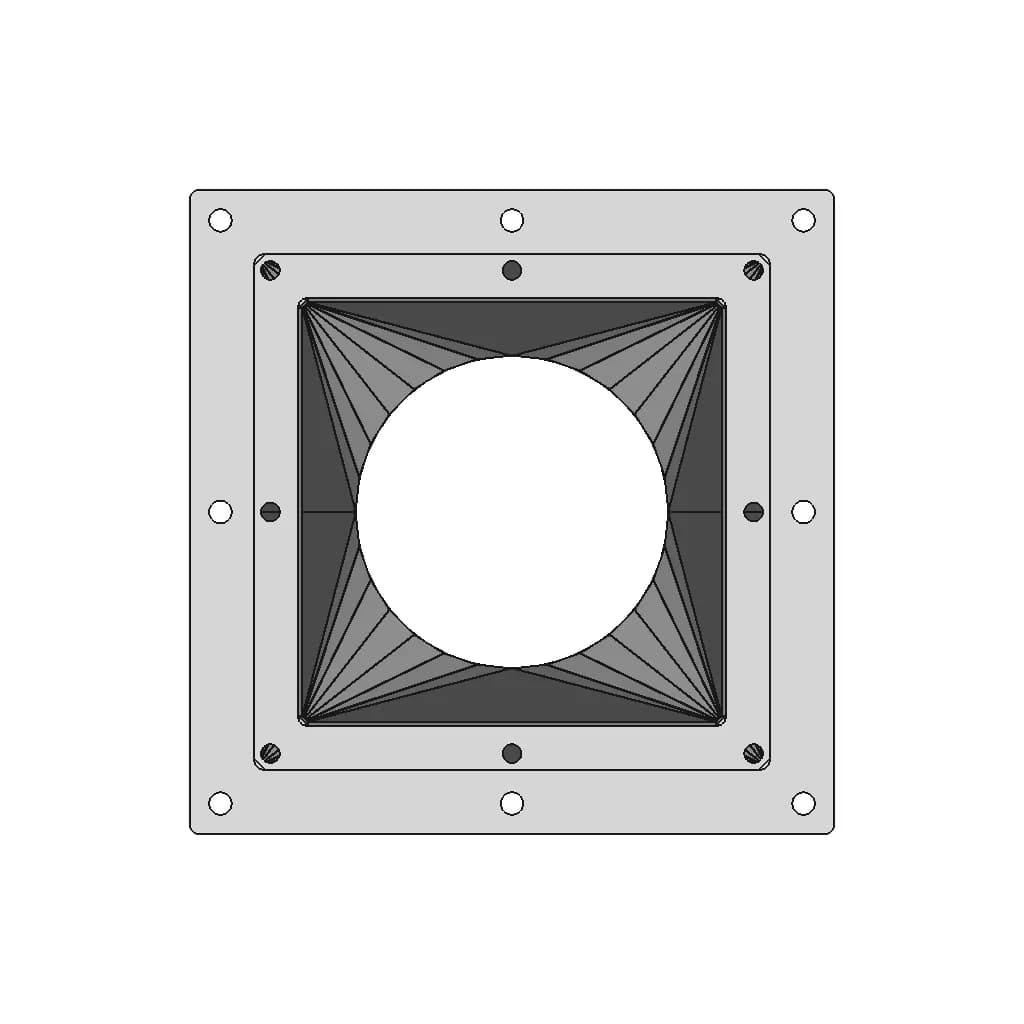 Transition From A Square Tube To A Circular | Industrial CAD Design_0_0_degree_snapshot