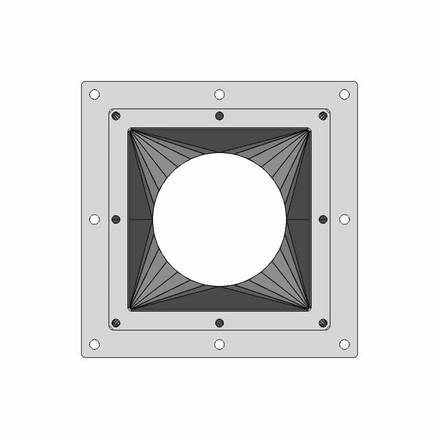 Transition From A Square Tube To A Circular | Industrial CAD Design