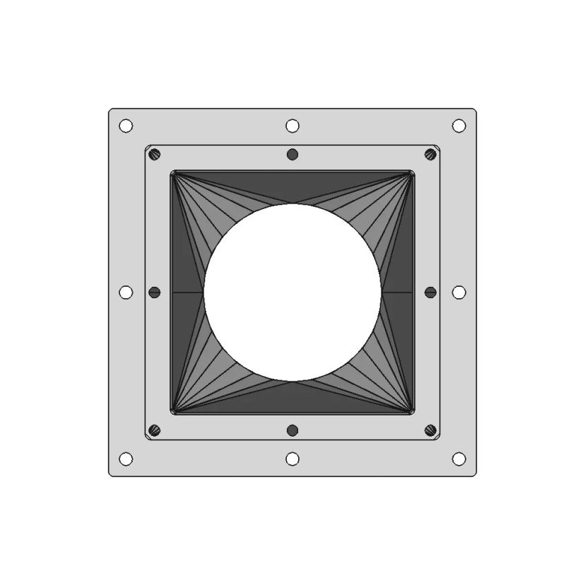 Transition From A Square Tube To A Circular | Industrial CAD Design