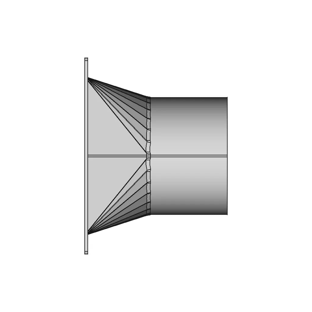Transition From A Square Tube To A Circular | Industrial CAD Design_0_90_degree_snapshot