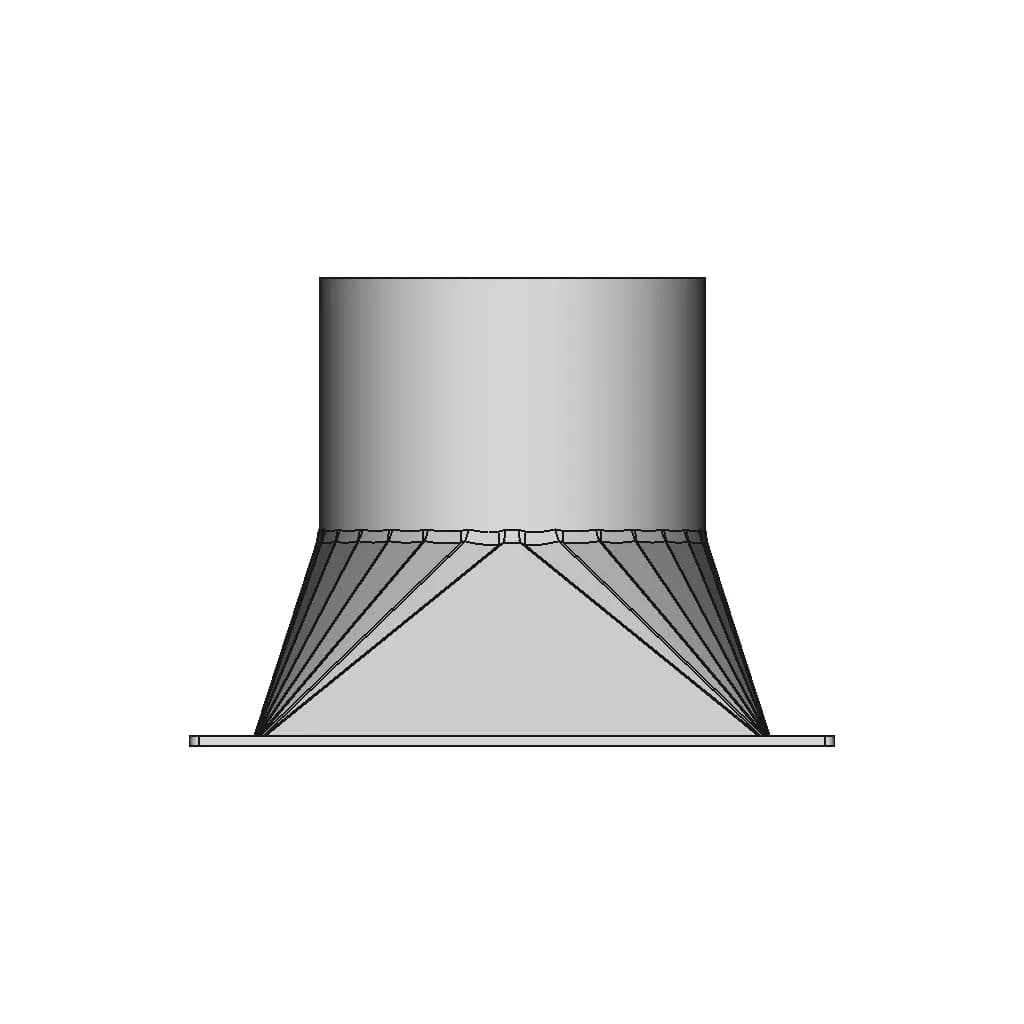 Transition From A Square Tube To A Circular | Industrial CAD Design_270_0_degree_snapshot