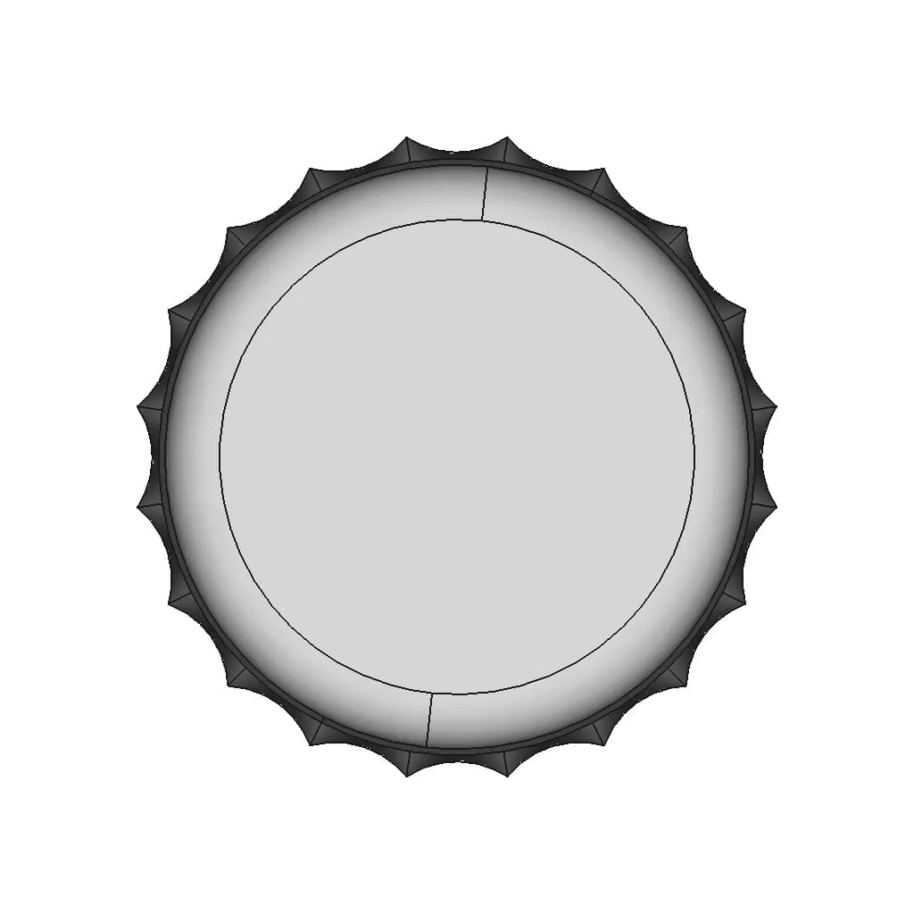 Murree Brewery And Coke Bottle 3D Cap 1 | Industrial CAD Design_270_0_degree_snapshot