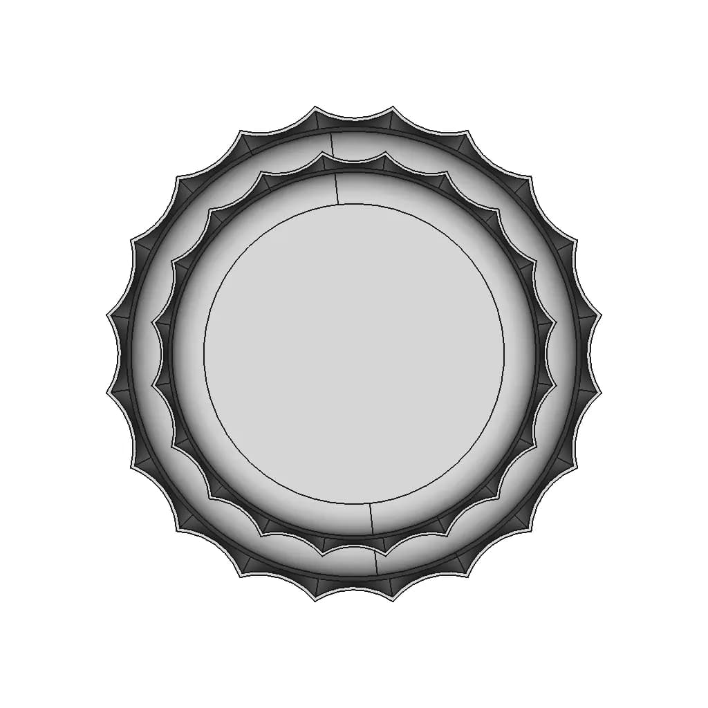 Murree Brewery And Coke Bottle 3D Cap 1 | Industrial CAD Design_90_0_degree_snapshot