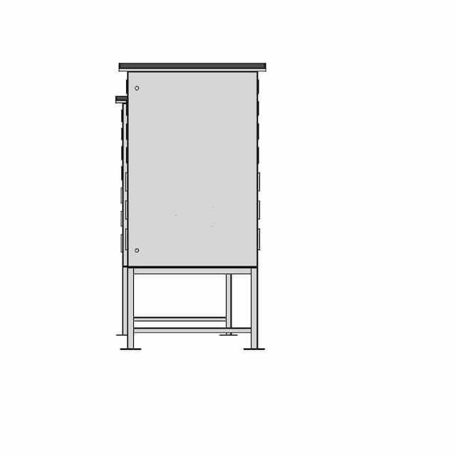 1200 X 80 X 300 Socket Panel 1 | CAD Model for Energy Systems