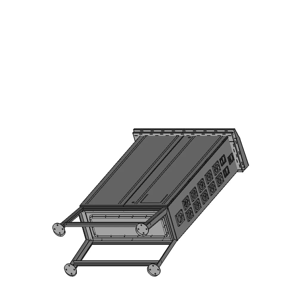 1400 X 1000 X 400 Socket Panel 1 | CAD Model for Energy Systems_60_30_degree_snapshot