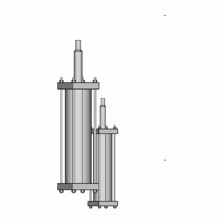 Xi Lanh 140 Hanh Trinh 470 1 | Industrial CAD Design