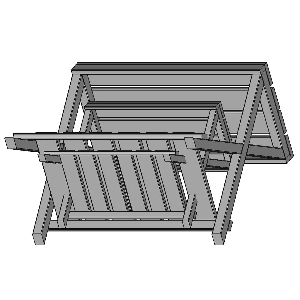 Wooden Suitcase Holder 1 | Industrial CAD Design_60_30_degree_snapshot