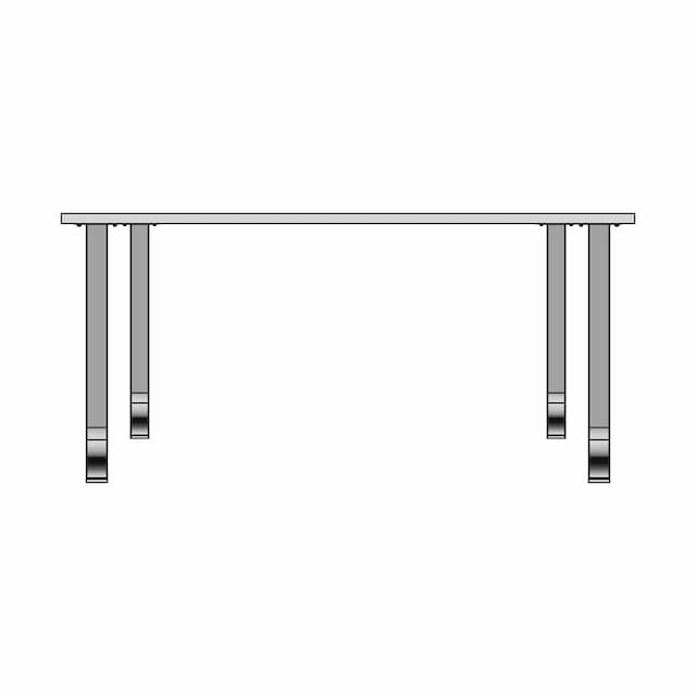 Desk With Z Shaped Leg 1 | Industrial CAD Design