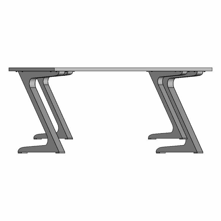 Desk With Z Shaped Leg 1 | Industrial CAD Design