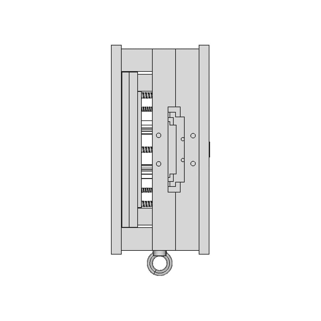 T Shaped Tube Injection Mold 2 Cavity 1 | Industrial CAD Design_0_270_degree_snapshot