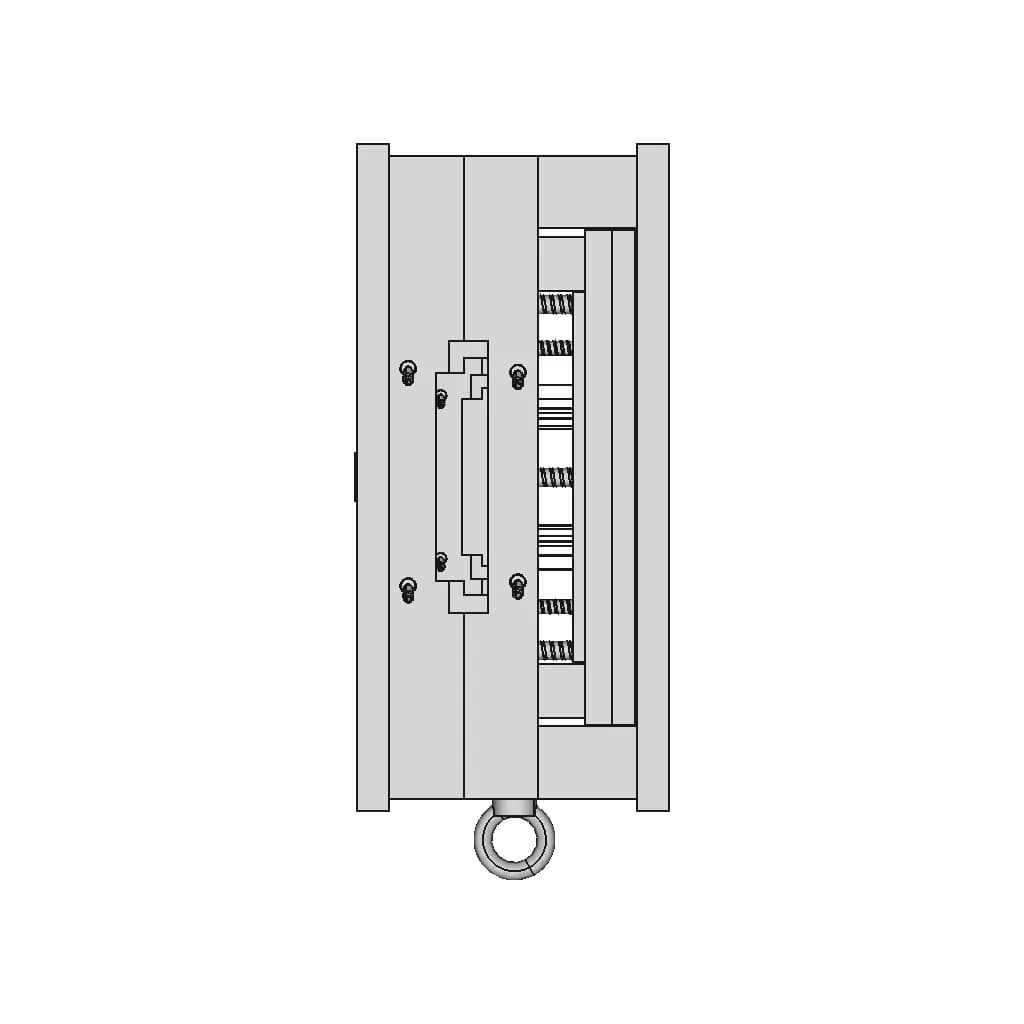 T Shaped Tube Injection Mold 2 Cavity 1 | Industrial CAD Design_0_90_degree_snapshot