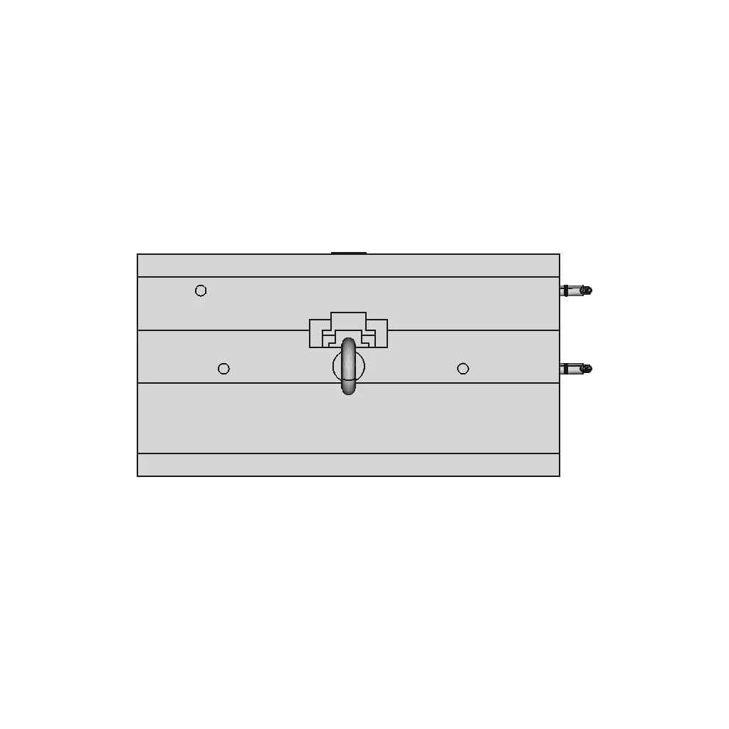 T Shaped Tube Injection Mold 2 Cavity 1 | Industrial CAD Design_90_0_degree_snapshot
