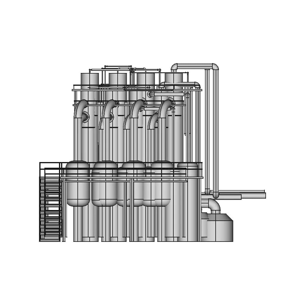 Multi Effect Evaporator 1 | Industrial CAD Design_0_0_degree_snapshot