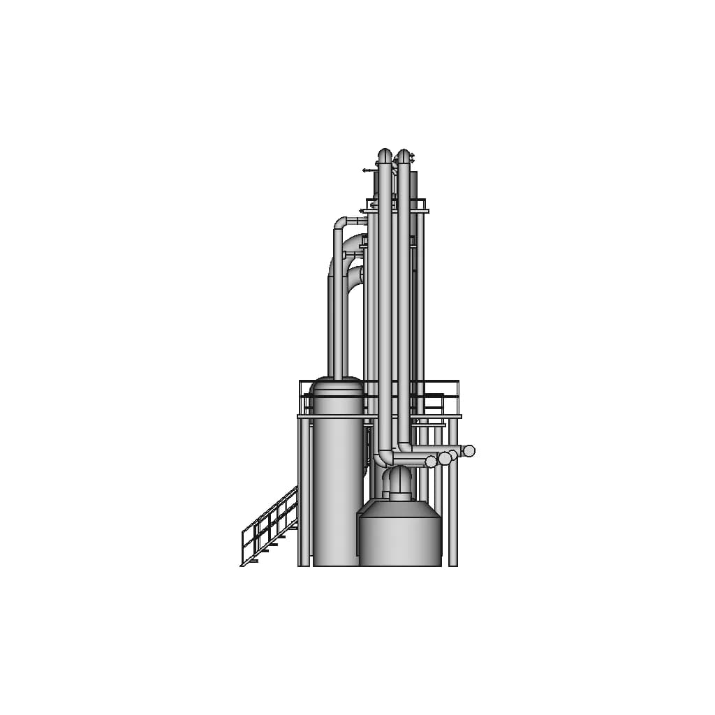 Multi Effect Evaporator 1 | Industrial CAD Design_0_90_degree_snapshot