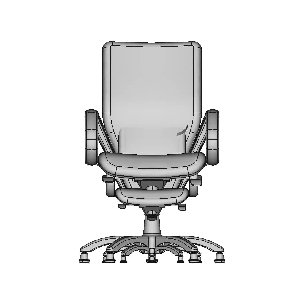 Office Chair Graffic With Glides Option 1 | Industrial CAD Design_0_0_degree_snapshot