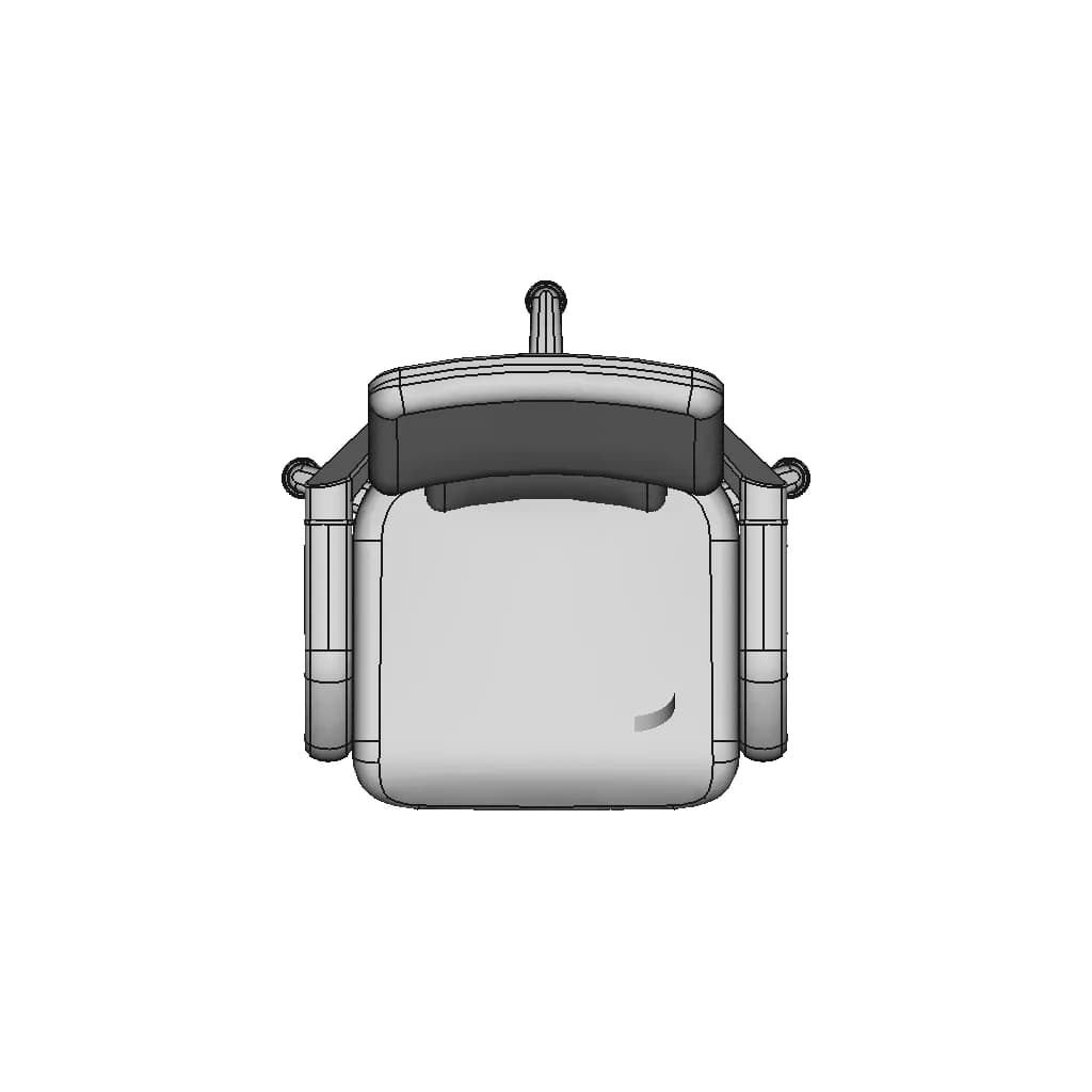 Office Chair Graffic With Glides Option 1 | Industrial CAD Design_270_0_degree_snapshot