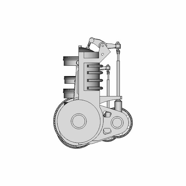 2 Cylinder Engine 18 | Industrial CAD Design