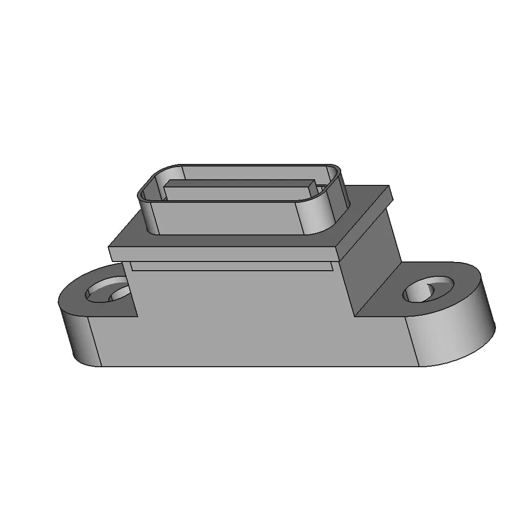Usb C Socket With Panel Mounting 1 | CAD Model for Energy Systems_60_30_degree_snapshot