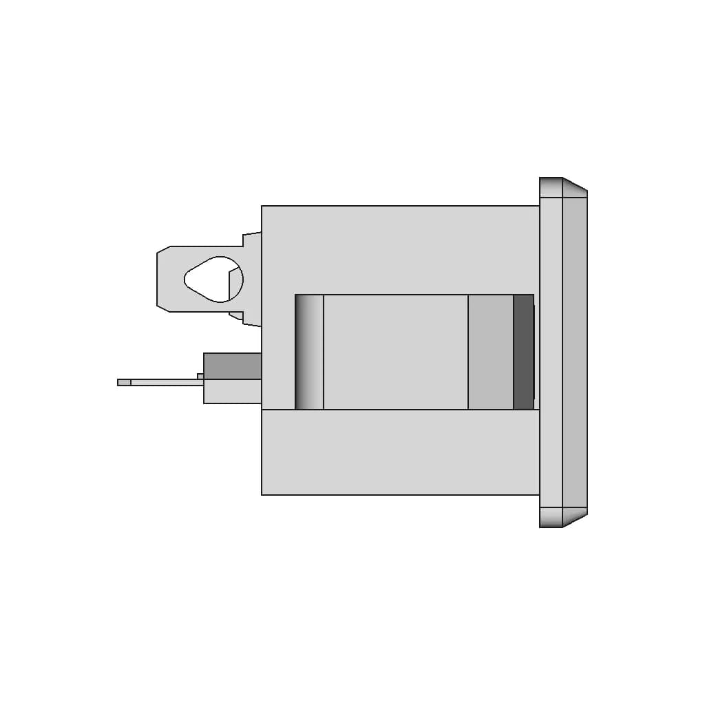 U S Panel Mount 110V Power Outlet 1 | CAD Model for Energy Systems_0_270_degree_snapshot