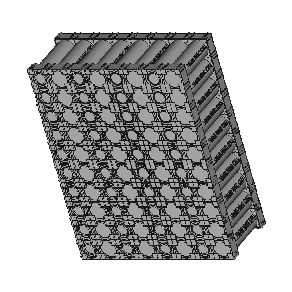 8S 10P Soft Pack 1 | CAD Model for Energy Systems_60_30_degree_snapshot