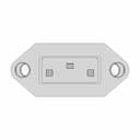 3 Pin Connector C14 Connector 15A 1 | CAD Model for Energy Systems_0_0_degree_snapshot