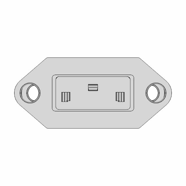 3 Pin Connector C14 Connector 15A 1 | CAD Model for Energy Systems