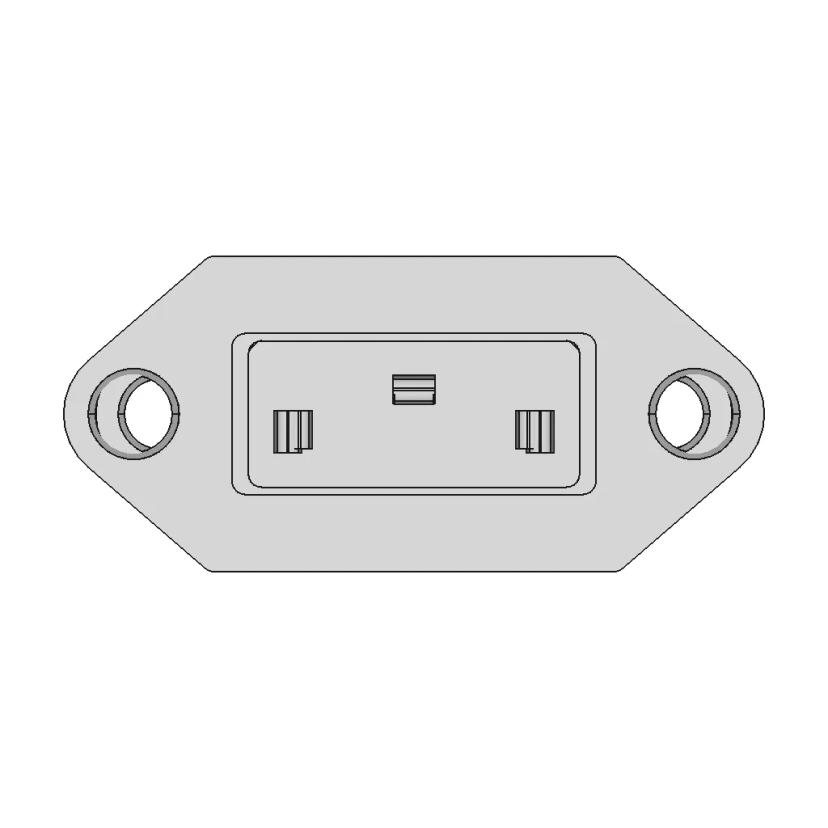 3 Pin Connector C14 Connector 15A 1 | CAD Model for Energy Systems