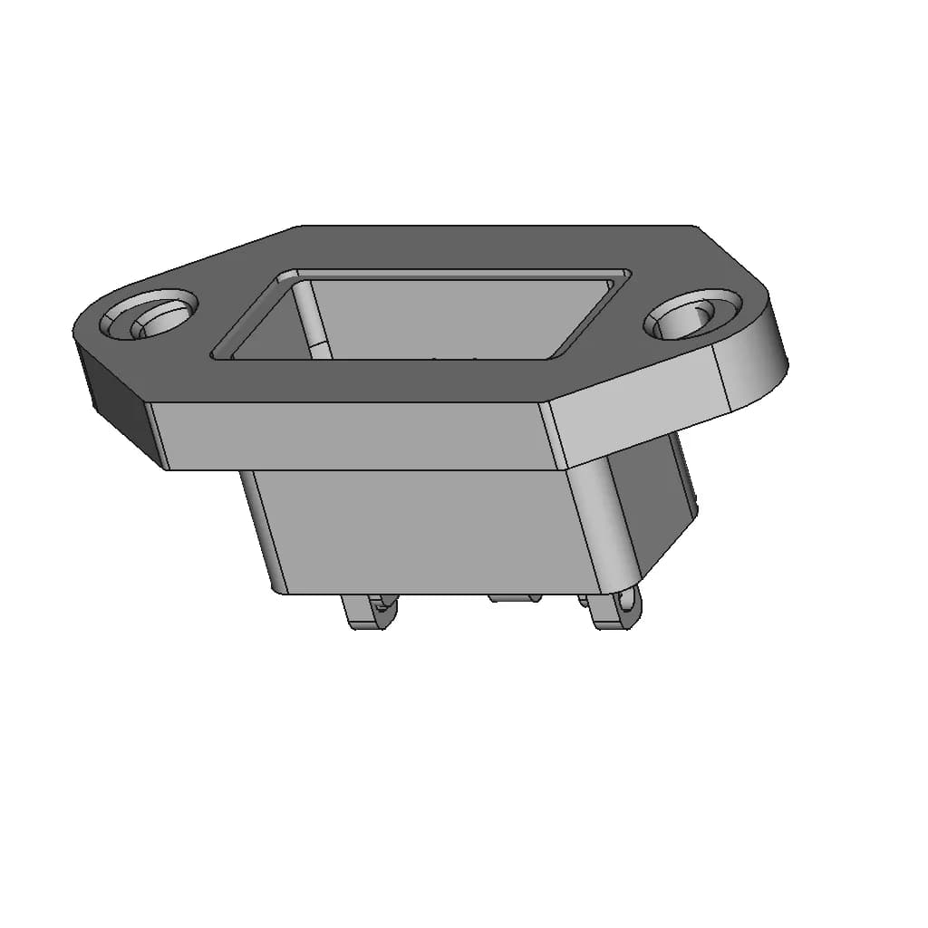 3 Pin Connector C14 Connector 15A 1 | CAD Model for Energy Systems_60_30_degree_snapshot