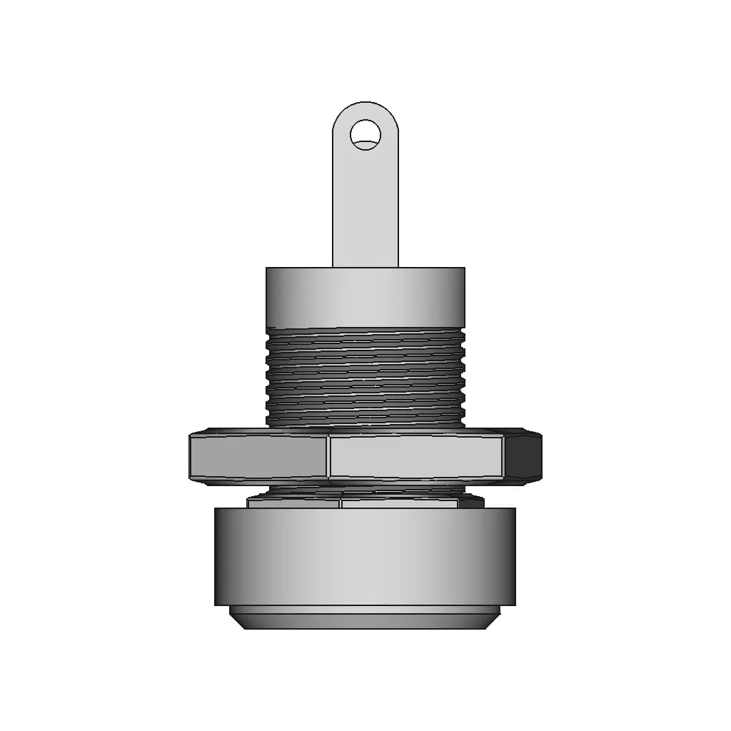 Dc Connector 5 5 X 2 1Mm Panel | CAD Model for Energy Systems_270_0_degree_snapshot