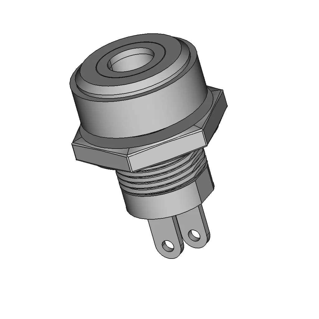 Dc Connector 5 5 X 2 1Mm Panel | CAD Model for Energy Systems_60_30_degree_snapshot