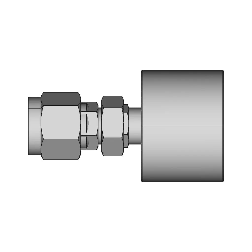 Bulkhead Union 1By2 F X 1By4 In Tube | CAD Model for Energy Systems_0_90_degree_snapshot