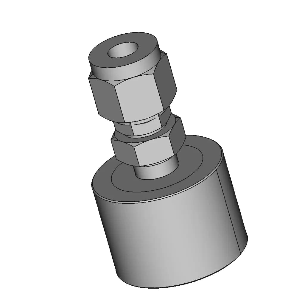Bulkhead Union 1By2 F X 1By4 In Tube | CAD Model for Energy Systems_60_30_degree_snapshot