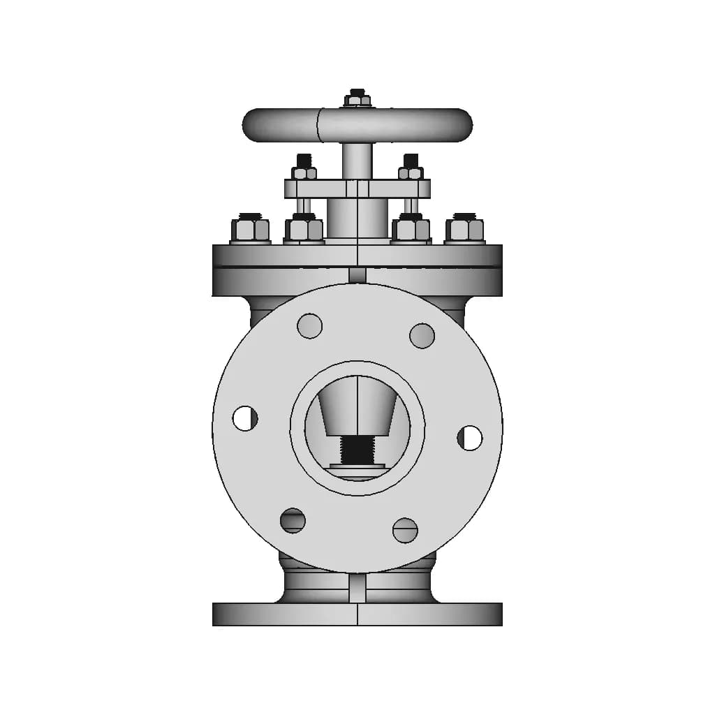Boiler Feed Check Valve 1 | CAD Model for Energy Systems_0_90_degree_snapshot