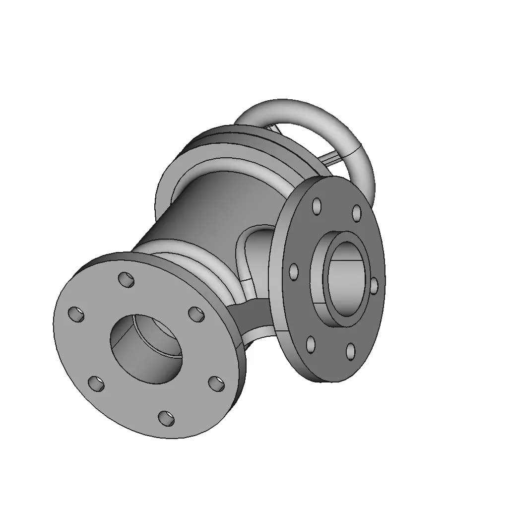 Boiler Feed Check Valve 1 | CAD Model for Energy Systems_60_30_degree_snapshot